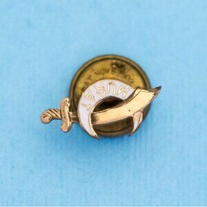 Vintage Murat Crescent Moon Royal Falchion Sword Pin - N30